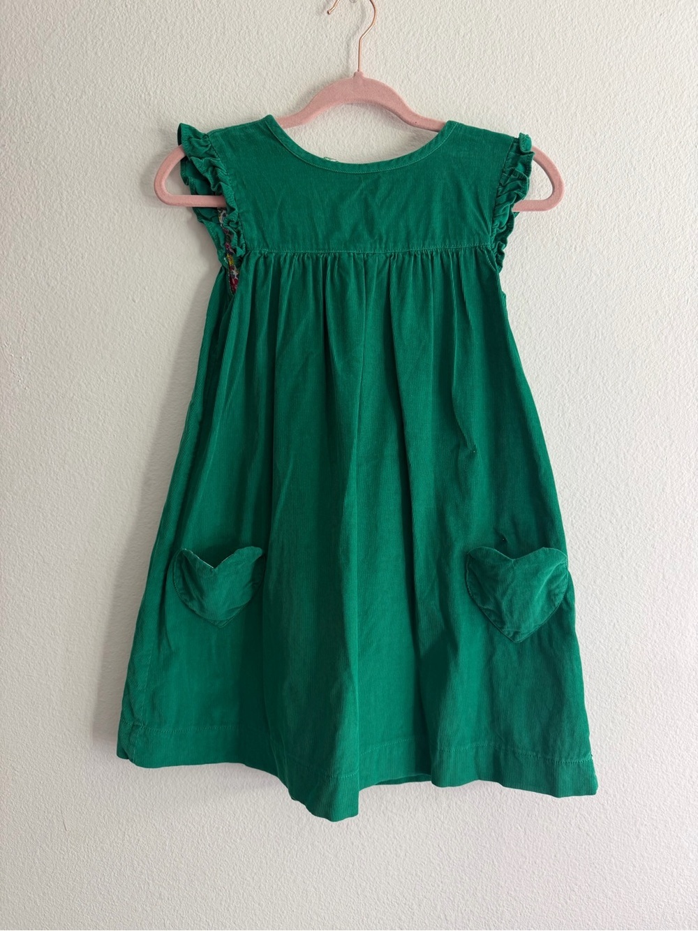 boden green corduroy dress Mini | Dresses | Mini Boden Girls Ruffle Heart Pocket Aline 9 size-9-12m